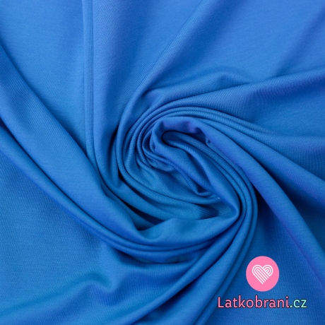 Jednobarevný viskózový úplet oceánově modrý 