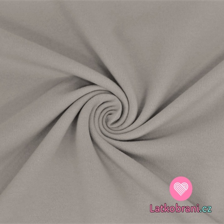 Teplákovina jednobarevná šedá světlejší 
