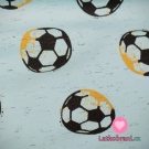 Úplet potisk fotbalové míče na světle modré melé