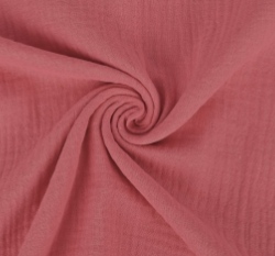 Dvojitá gázovina / mušelín jednobarevný růžový tmavší