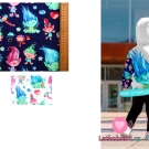 Teplákovina Troli na tmavě fialkovém podkladu