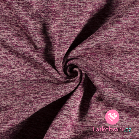 Svetrovina růžovo - vínové melé