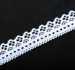 Krajka elastická 20 mm bílá