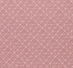 Úplet potisk bílé geometrické tvary na starorůžové