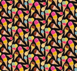 Úplet potisk zmrzliny na černé