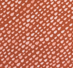 Úplet potisk nepravidelné kapičky na rezavé hnědé