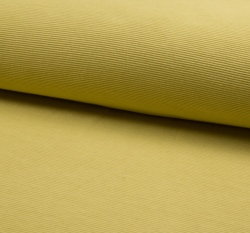 Jednobarevný úplet žebrovaný (ottoman) zaprášený žlutý