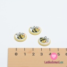 Knoflík kulatý, dětský včelka na žluté