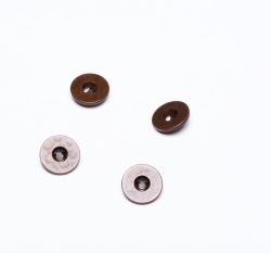 Knoflík kulatý, matný, bronzový 