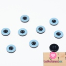 Knoflík kulatý, modrý se světlejším okrajem