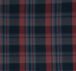 Bavlněný flanel červeno- šedo- černá kostka