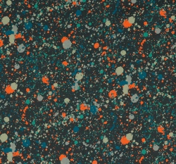 Úplet neonové barevné kaňky na antracitové