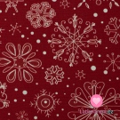 Bavlněné plátno vločky na bordó 