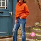 Úplet drobné tmavě růžové puntíčky na starorůžové 