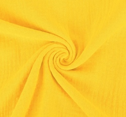 Dvojitá gázovina / mušelín jednobarevný žlutý