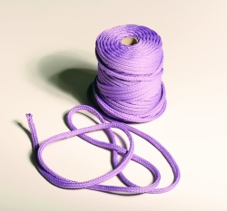 Šňůra kulatá oděvní PES 7 mm šeříkově fialová
