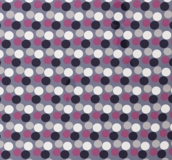 Bavlněné plátno barevné puntíky na šedé