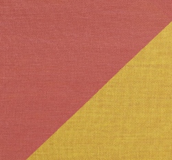 Viskózový úplet oboustranný lososovo - žlutý