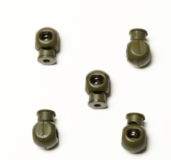 Brzdička s jedním otvorem khaki zelená