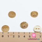 Knoflík kulatý, malý, hladký z buvolího rohu