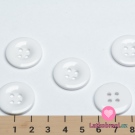 Knoflík hladký, lesklý, bílý 23mm