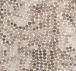 Úplet potisk nepravidelné kuličky na hnědé taupové