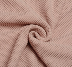 Jednobarevná teplákovina bublinky růžová, 3D struktura