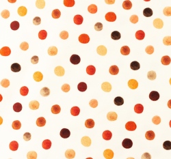 Úplet potisk nepravidelné puntíky do červena na bílé