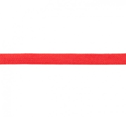 Bavlněná plochá šňůra červená