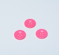 Knoflík hladký, lesklý, růžový 23mm