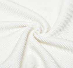 Jednobarevná teplákovina bublinky ecru, 3D struktura