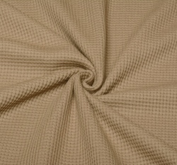 Vaflový úplet jednobarevný taupový, BIO