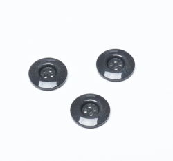 Knoflík lesklý, šedý se třpytkami 