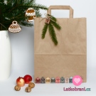 Knoflík ve tvaru domečku se srdíčkem červený