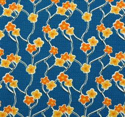 Softshell zimní - Květy na modré