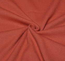 Žebrovaný jednobarevný úplet cihlový