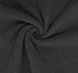 Bavlněný fleece jednobarevný antracitový melanž 