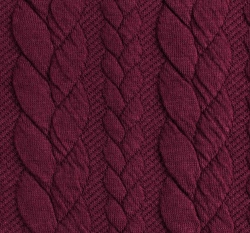 Pletenina copánky jednobarevná tmavá bordó 
