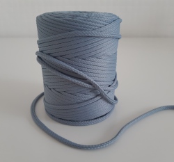Šňůra oděvní kulatá  PES 4 mm ocelově šedá