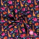 Softshell barevná zvířátka ze zoo na modrém podkladu