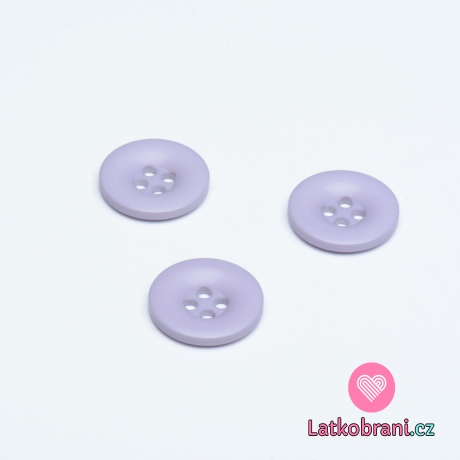 Knoflík hladký, lesklý, fialový světlý