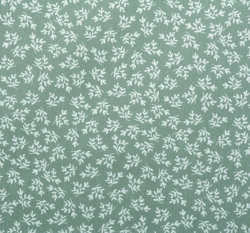 Bavlněný popelín potisk větvičky na starozelené