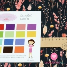 Teplákovina potisk růžová tráva na černé