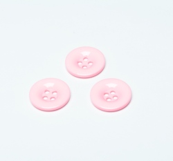 Knoflík hladký, lesklý, baby růžový 30mm
