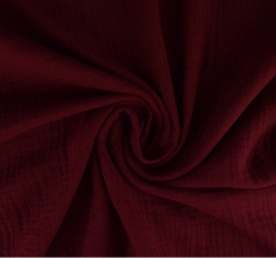 Dvojitá gázovina / mušelín bordó 