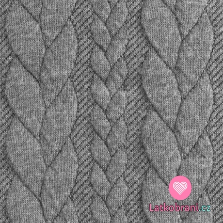 Pletenina copánky šedé melé
