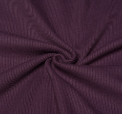 Žebrovaný jednobarevný úplet fialový 