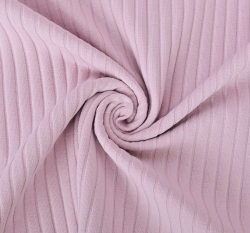 Žebrovaný jednobarevný úplet starorůžový světlý 