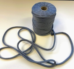 Šňůra kulatá oděvní PES 7 mm ocelově šedá