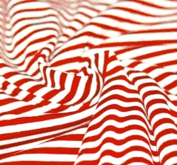 Viskózový úplet stejně široké proužky červená - bílá